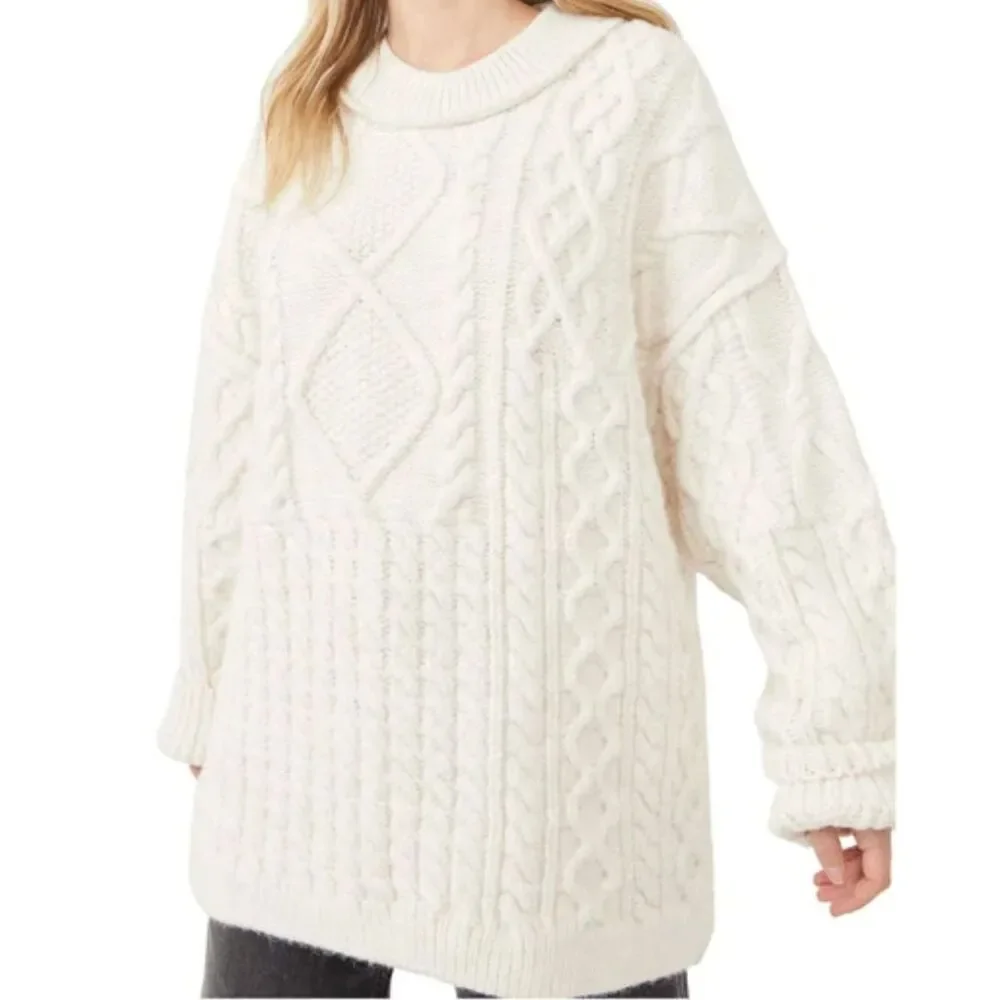 Free People Cream Cable Knit Sweater - Picture 7 of 7